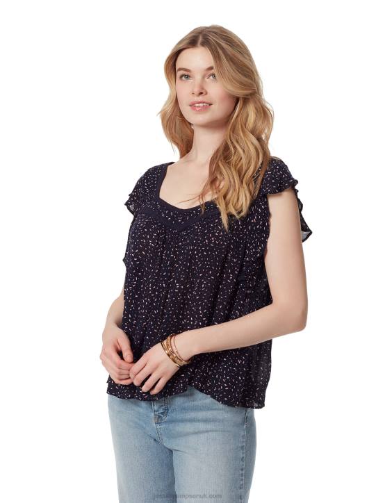 Lauryn Top in Feathered SpotsJessica Simpson 6JRJ1145 Lauryn Top in Feathered SpotsJessica Simpson 6JRJ1145