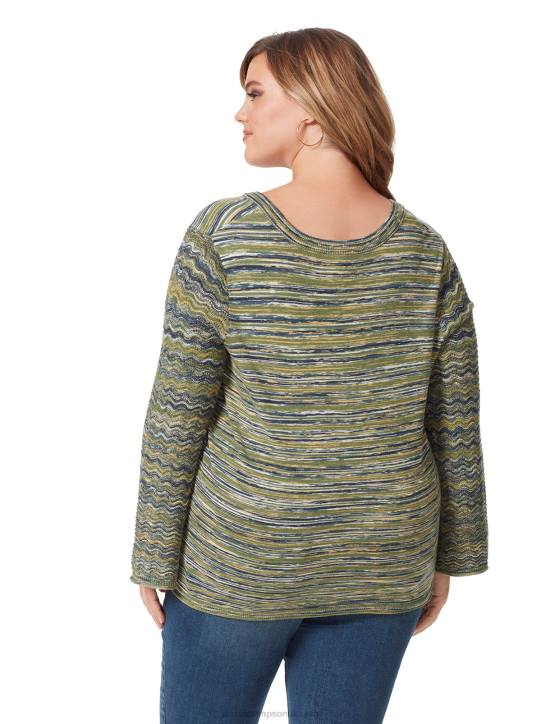 Marietta Top in Navy Multi StripeJessica Simpson 6JRJ756