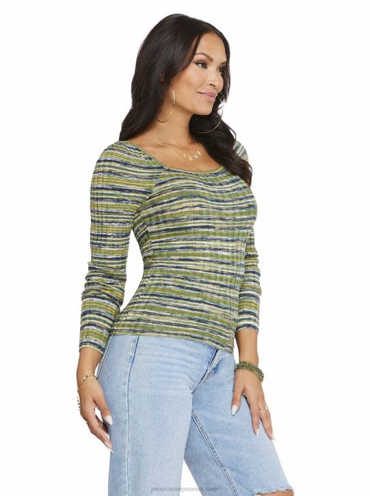 Neve Top in Navy Blazer StripeJessica Simpson 6JRJ759