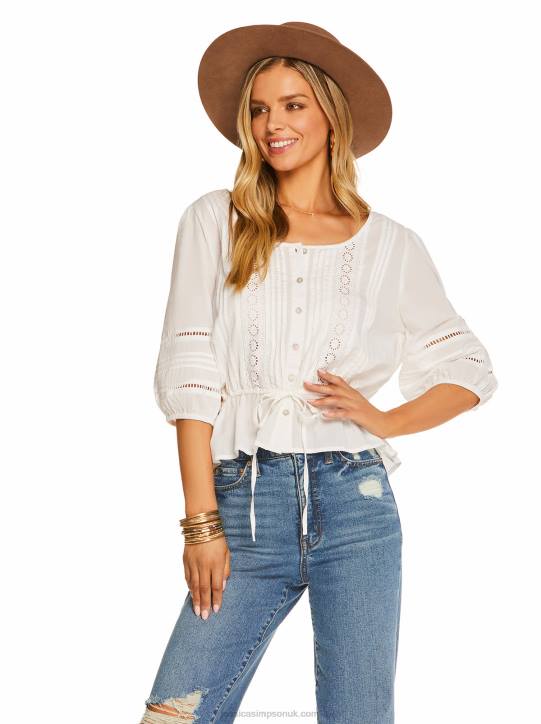 Twyla Top in Bright WhiteJessica Simpson 6JRJ1146 Twyla Top in Bright WhiteJessica Simpson 6JRJ1146