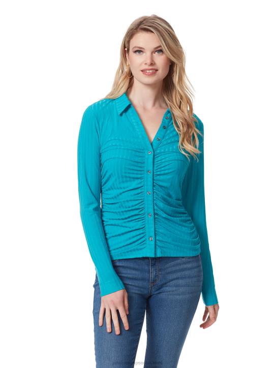 Wren Wrap Top in Tile BlueJessica Simpson 6JRJ755