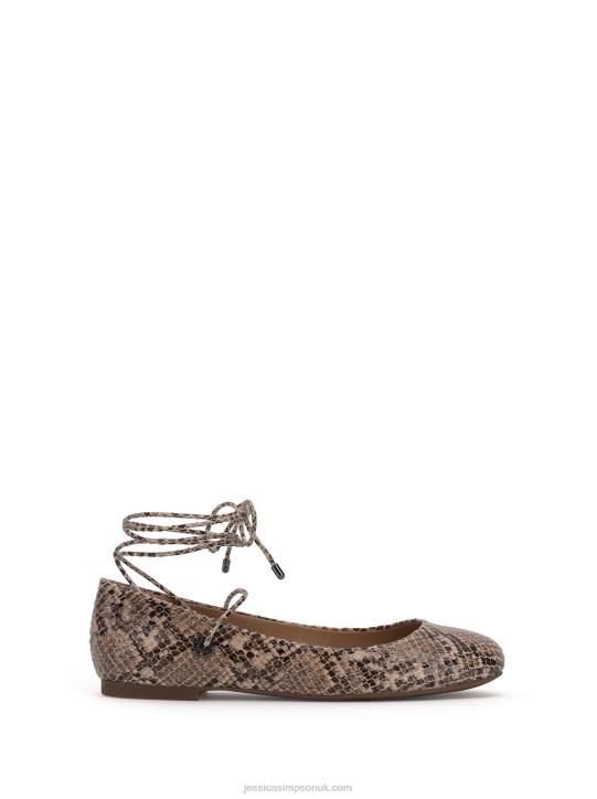 Bingley Flat in Natural SnakeJessica Simpson 6JRJ128