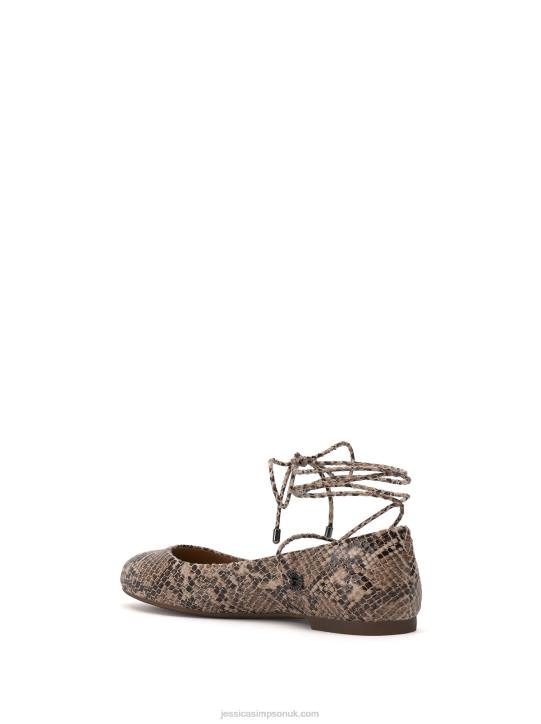 Bingley Flat in Natural SnakeJessica Simpson 6JRJ128