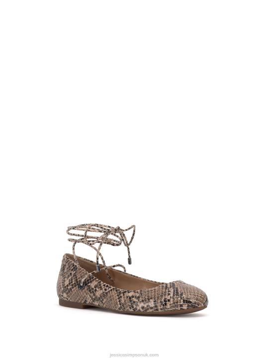 Bingley Flat in Natural SnakeJessica Simpson 6JRJ128