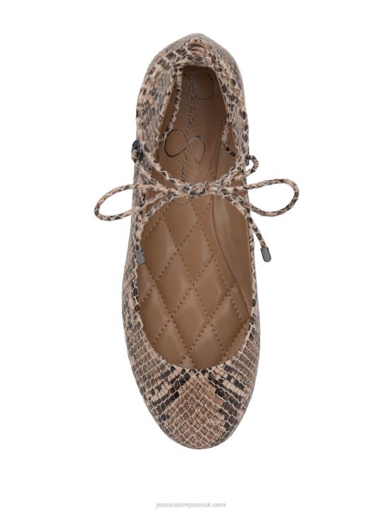 Bingley Flat in Natural SnakeJessica Simpson 6JRJ128