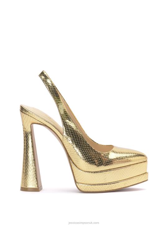 Mayria High Heel in Gold SnakeJessica Simpson 6JRJ185