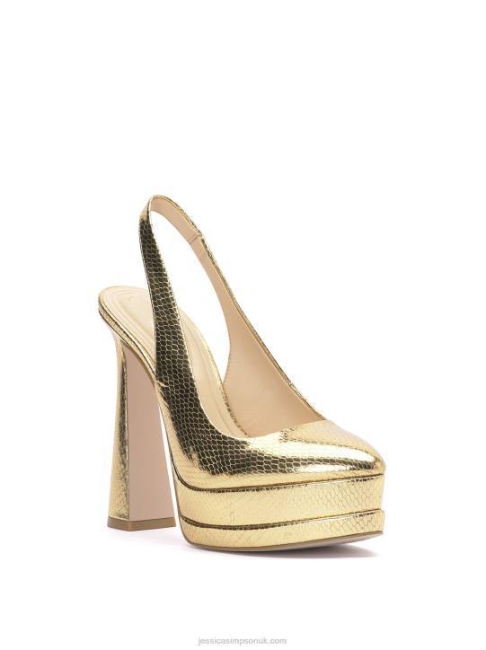 Mayria High Heel in Gold SnakeJessica Simpson 6JRJ185