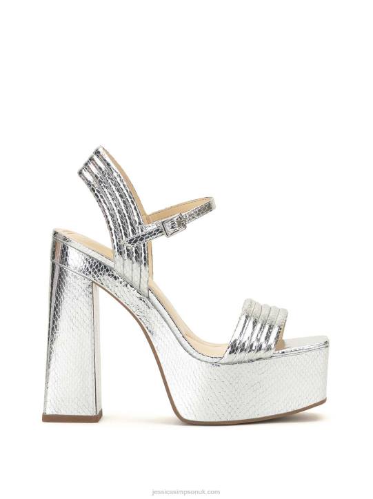 Bautista Platform Sandal in Silver SnakeJessica Simpson 6JRJ142