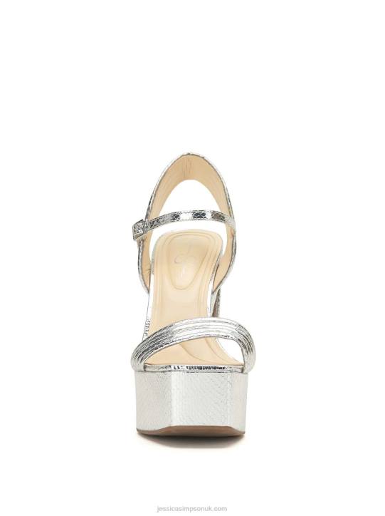 Bautista Platform Sandal in Silver SnakeJessica Simpson 6JRJ142