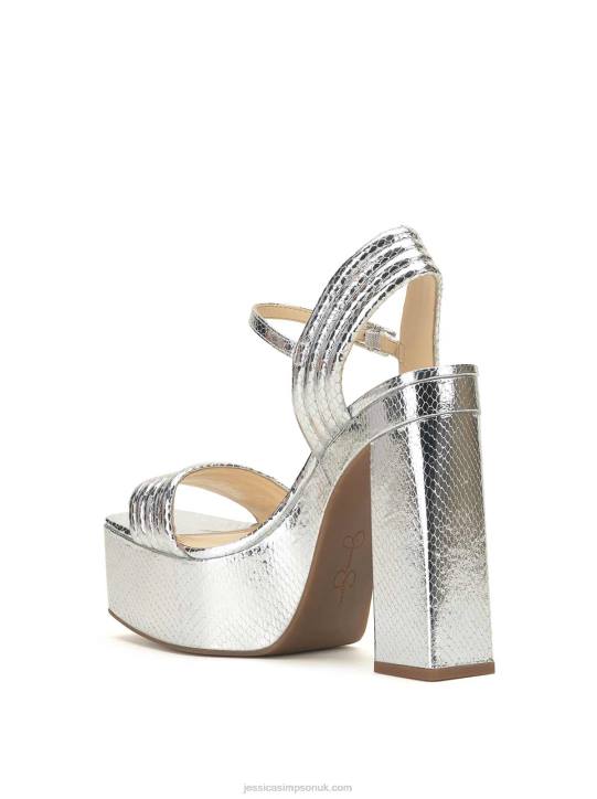 Bautista Platform Sandal in Silver SnakeJessica Simpson 6JRJ142