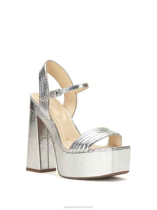 Bautista Platform Sandal in Silver SnakeJessica Simpson 6JRJ142