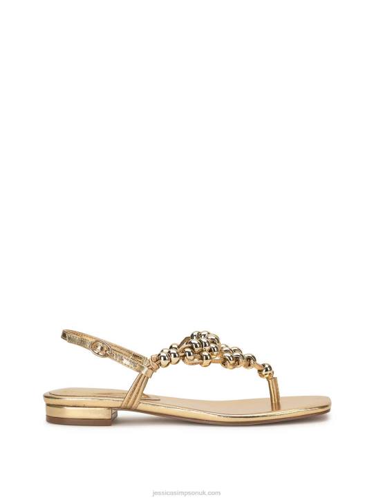 Gilyria Flat Sandal in GoldJessica Simpson 6JRJ99