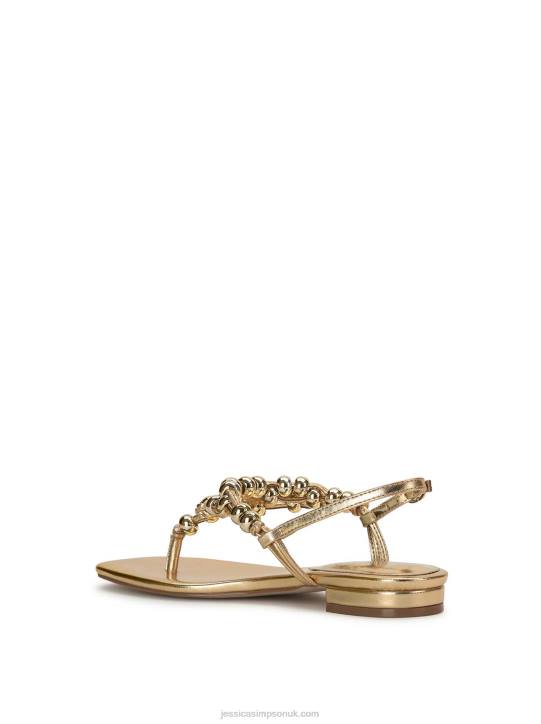 Gilyria Flat Sandal in GoldJessica Simpson 6JRJ99