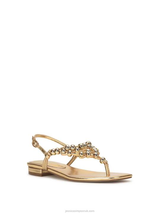 Gilyria Flat Sandal in GoldJessica Simpson 6JRJ99