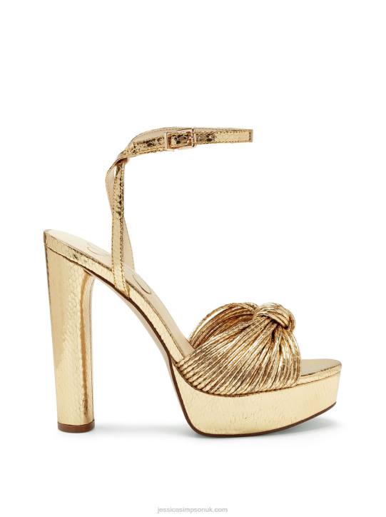 Immie Platform Sandal in Gold SnakeJessica Simpson 6JRJ27