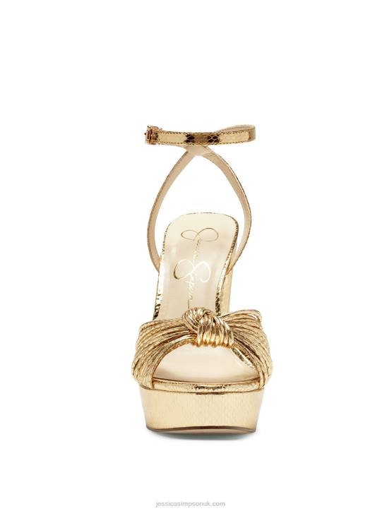 Immie Platform Sandal in Gold SnakeJessica Simpson 6JRJ27