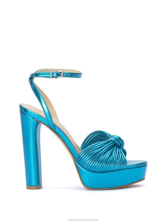 Immie Platform Sandal in Metallic BlueJessica Simpson 6JRJ7