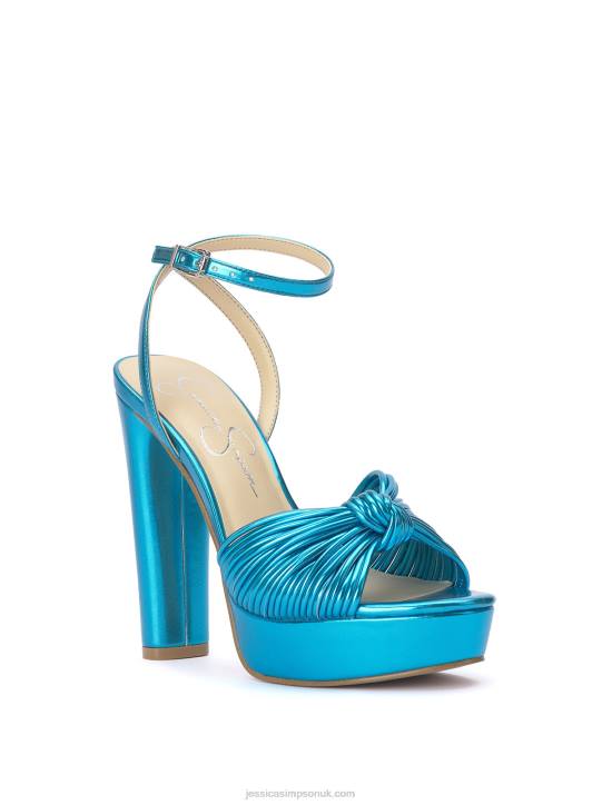Immie Platform Sandal in Metallic BlueJessica Simpson 6JRJ7