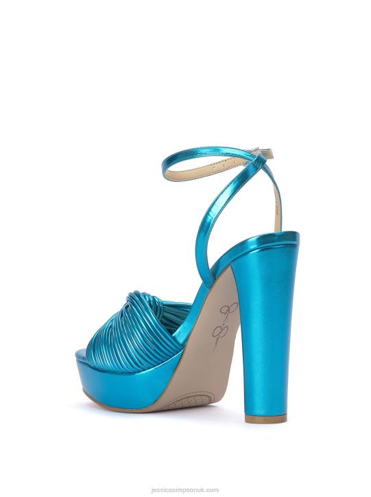 Immie Platform Sandal in Metallic BlueJessica Simpson 6JRJ7