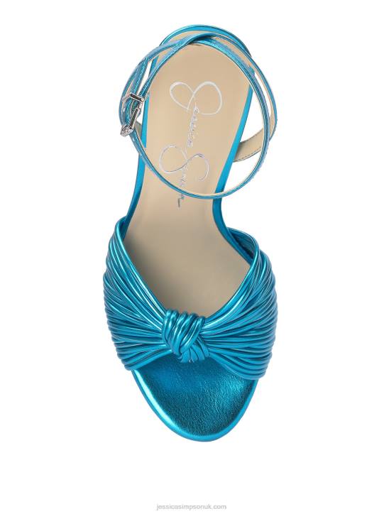 Immie Platform Sandal in Metallic BlueJessica Simpson 6JRJ7