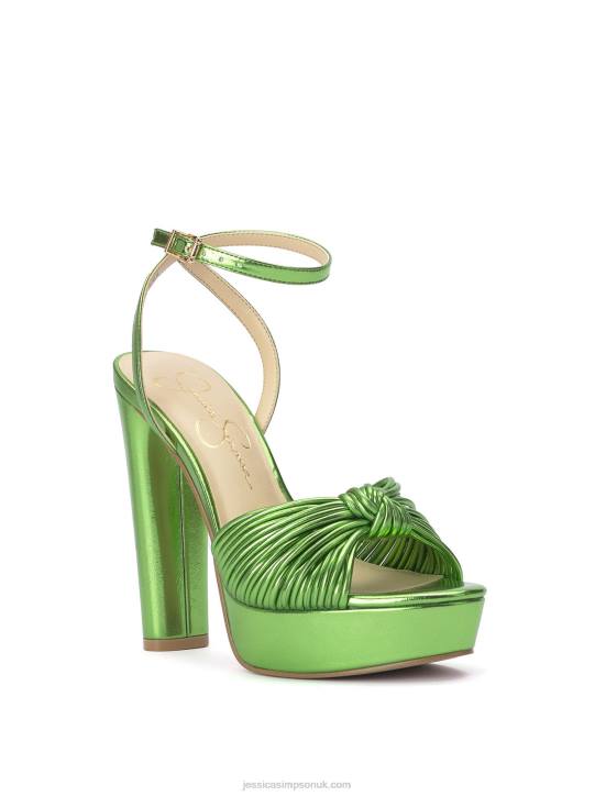 Immie Platform Sandal in Metallic GreenJessica Simpson 6JRJ8