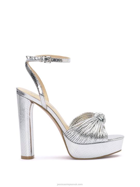 Immie Platform Sandal in Silver SnakeJessica Simpson 6JRJ33