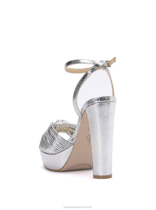 Immie Platform Sandal in Silver SnakeJessica Simpson 6JRJ33