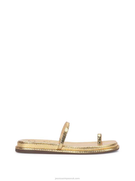 Malha Flat Sandal in GoldJessica Simpson 6JRJ98
