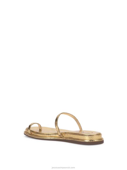 Malha Flat Sandal in GoldJessica Simpson 6JRJ98