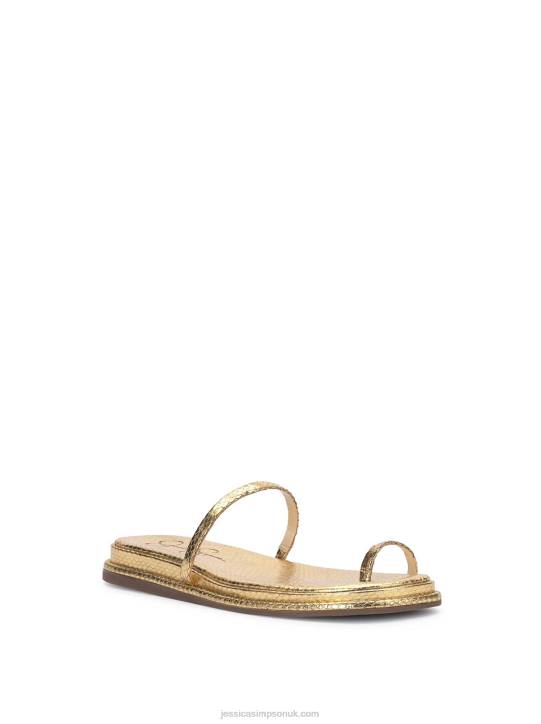 Malha Flat Sandal in GoldJessica Simpson 6JRJ98