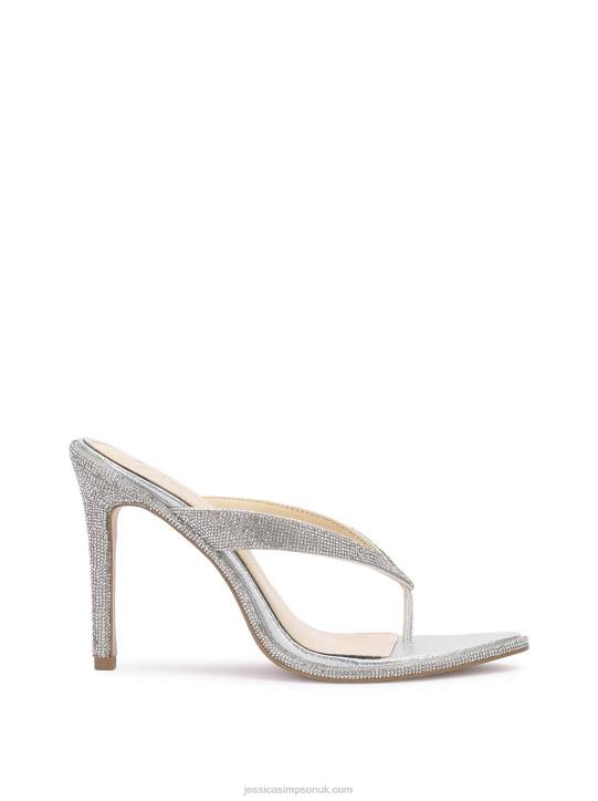 Pules High Heel Sandal in Silver ShimmerJessica Simpson 6JRJ32