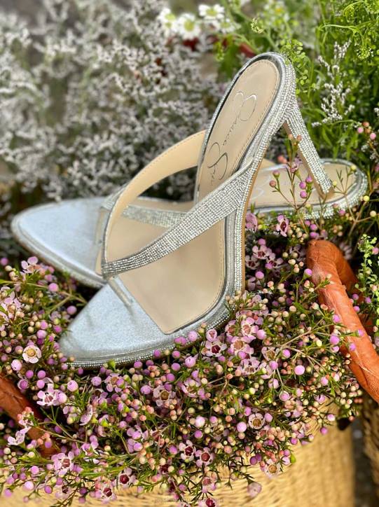 Pules High Heel Sandal in Silver ShimmerJessica Simpson 6JRJ32