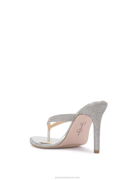 Pules High Heel Sandal in Silver ShimmerJessica Simpson 6JRJ32