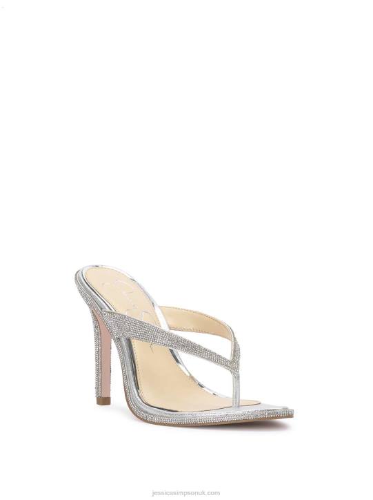 Pules High Heel Sandal in Silver ShimmerJessica Simpson 6JRJ32