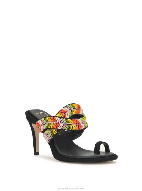 Rixei Braided High Heel Sandal in Black MultiJessica Simpson 6JRJ284