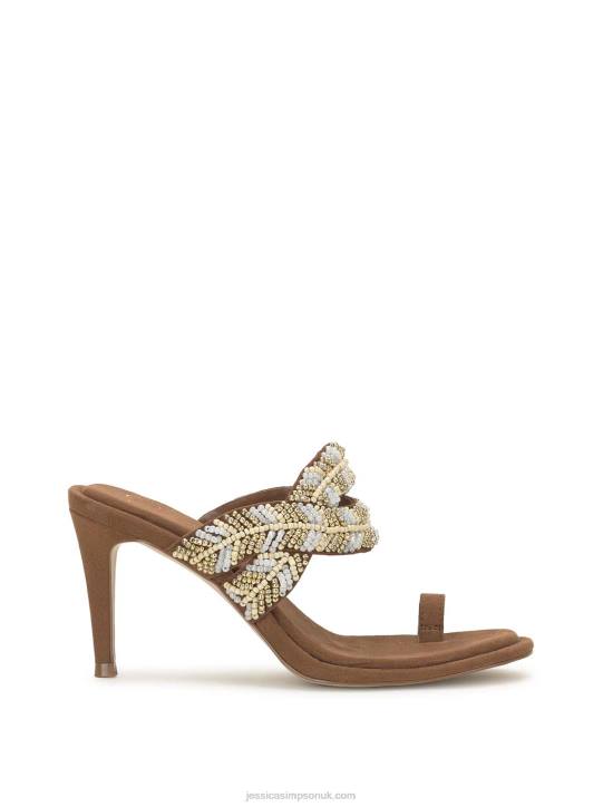 Rixei Braided High Heel Sandal in TobaccoJessica Simpson 6JRJ280