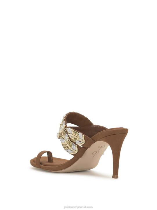 Rixei Braided High Heel Sandal in TobaccoJessica Simpson 6JRJ280