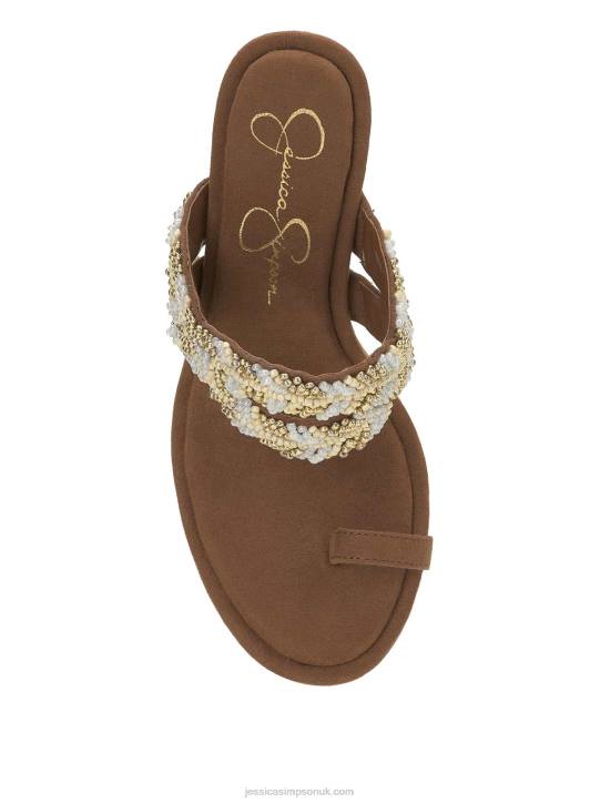 Rixei Braided High Heel Sandal in TobaccoJessica Simpson 6JRJ280