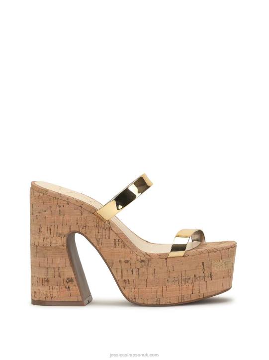 Samhita Platform Sandal in GoldJessica Simpson 6JRJ299
