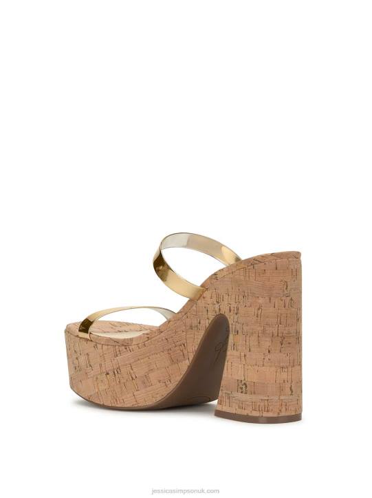 Samhita Platform Sandal in GoldJessica Simpson 6JRJ299