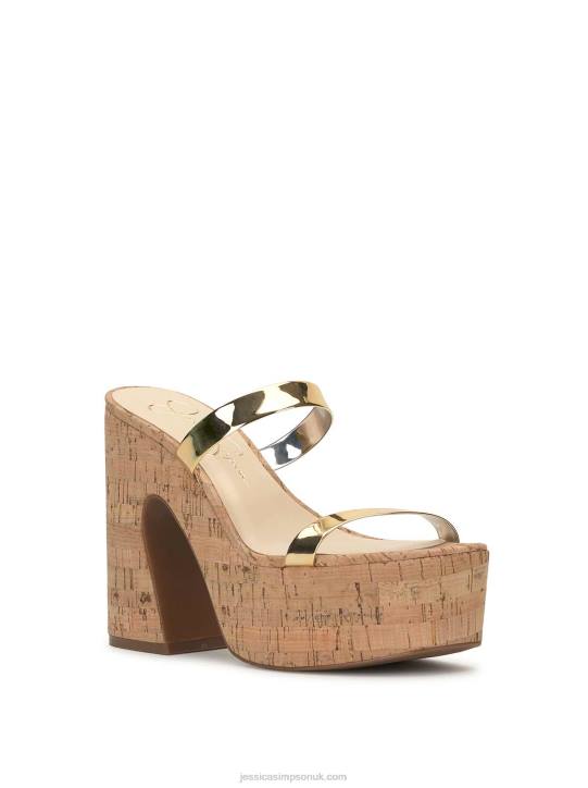Samhita Platform Sandal in GoldJessica Simpson 6JRJ299