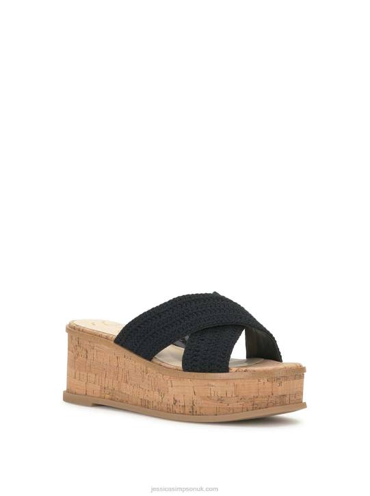 Ediza Platform Slide in BlackJessica Simpson 6JRJ166