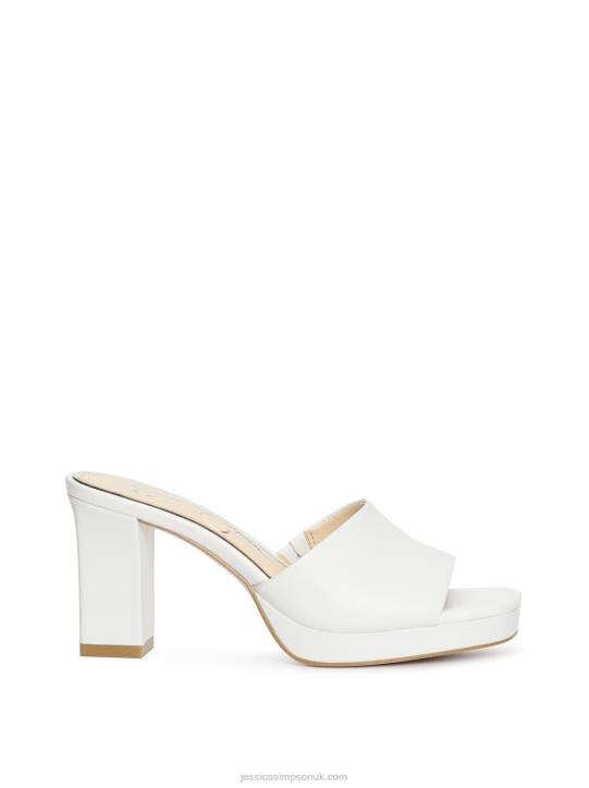 Elyzza High Heel Slide in WhiteJessica Simpson 6JRJ229