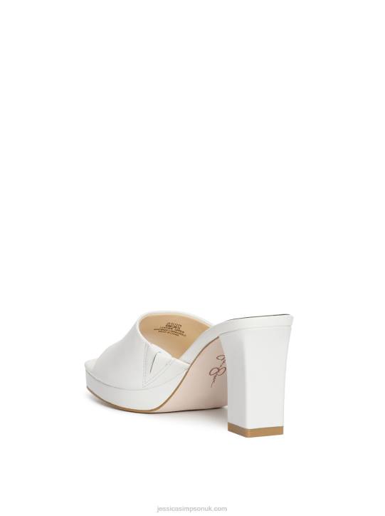 Elyzza High Heel Slide in WhiteJessica Simpson 6JRJ229