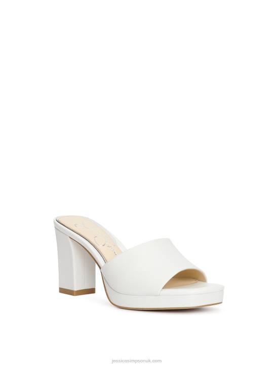 Elyzza High Heel Slide in WhiteJessica Simpson 6JRJ229
