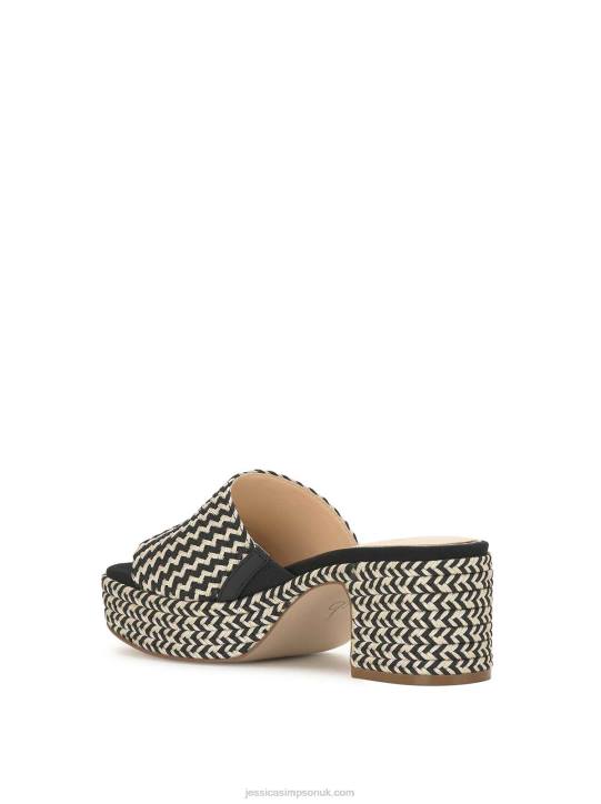 Kalyani Platform Slide in Black WovenJessica Simpson 6JRJ11
