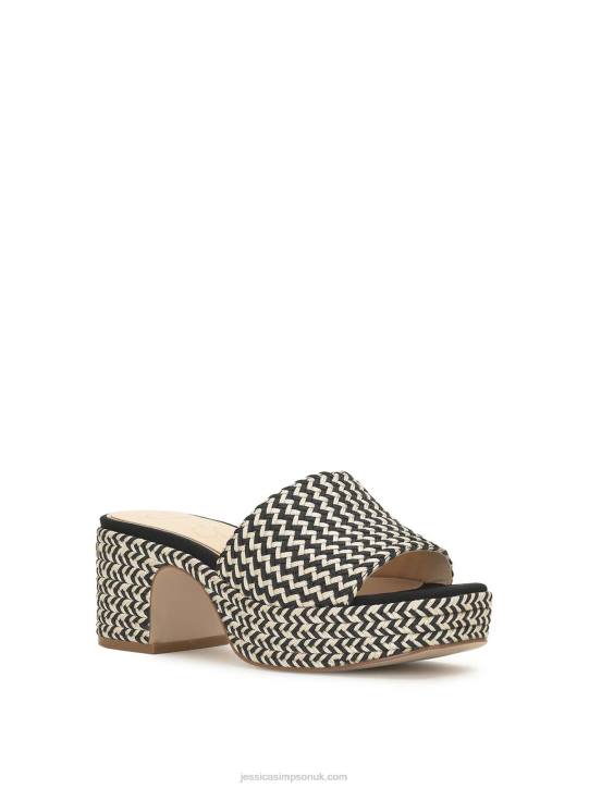 Kalyani Platform Slide in Black WovenJessica Simpson 6JRJ11