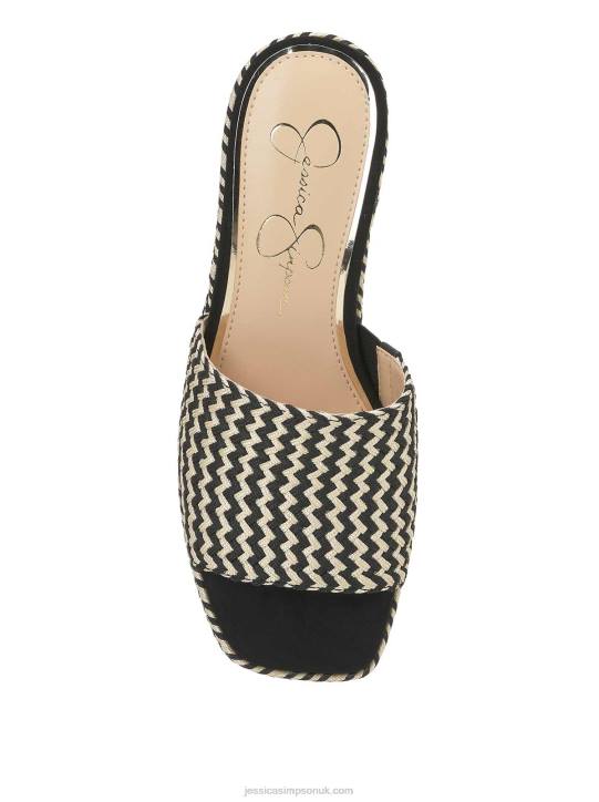 Kalyani Platform Slide in Black WovenJessica Simpson 6JRJ11