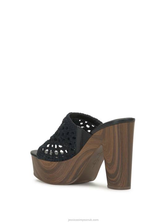 Shelbie Platform Slide in BlackJessica Simpson 6JRJ159