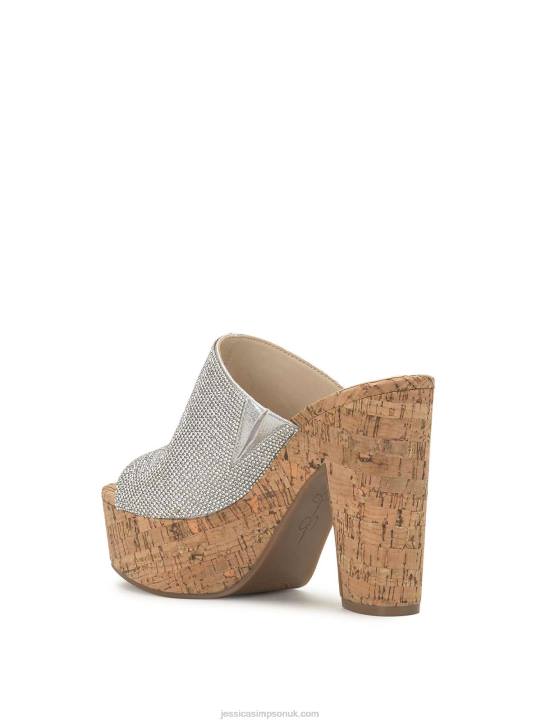 Shelbie Platform Slide in SIlverJessica Simpson 6JRJ160